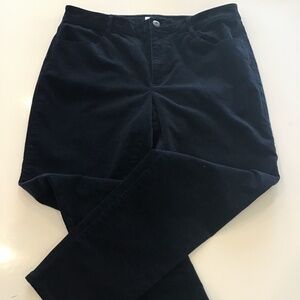 J Jill, Fine Whale Corduroy Navy Pant, Straight Leg, Size 14